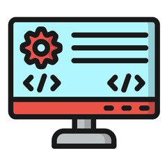 Backend Vector Icon Design Illustration