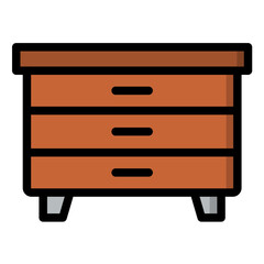 Nightstand Vector Icon Design Illustration