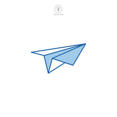 Paper Plane icon symbol vector illustration isolated on white background