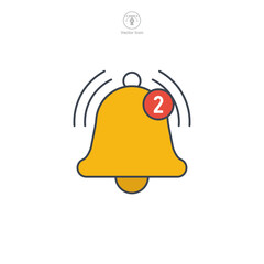 Bell. notification icon symbol vector illustration isolated on white background