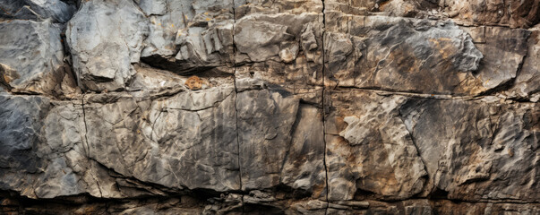 Rocky cave wall textures up close background with empty space for text 