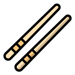 Chopsticks Vector Icon Design Illustration