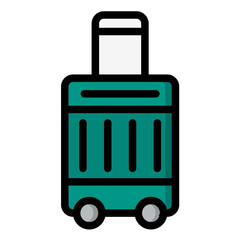 Luggage Vector Icon Design Illustration