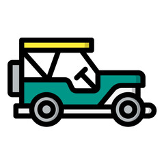 Fototapeta na wymiar Jeep Vector Icon Design Illustration