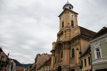 Fototapeta na wymiar Church of the Holy Apostles Peter and Paul in Brasov, Romania