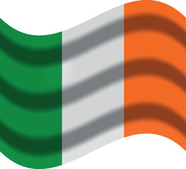 ireland flag with wind icon