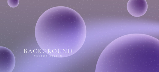 Purple background with abstract volumetric circles. Unique concept background for design banner, poster, ad and more.