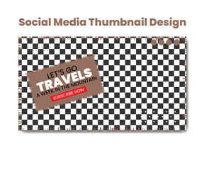 Social Media thumbnail design for any Social Media videos customizable video thumbnail design video cover fully editable thumbnail template for social media concept.