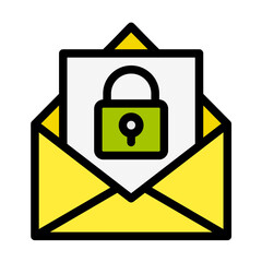 Encrypted Vector Icon Design Illustration