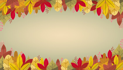 Autumn background with leaves. Use for poster,  banner,  flyer,  invitation, website or greeting card. Vector illustration. Autumn banner.