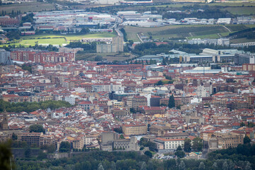 City skyline of Pamplona in Spain