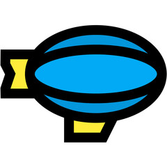 Flying Airship Vector Icon Design Illustration © Graphixs Art
