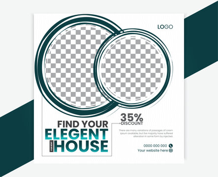 Business Social Media Post Design Template Vector Corporate Poster Banner Design, Real Estate Poster.