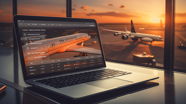 fare aggregator, metasearch engine and booking for airline tickets and ground transportation, ultra photorealistic muted colors, realistik