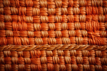 Detailed macro shot of woven fabric texture isolated on a gradient background 