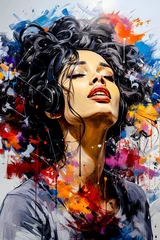 Painting in Acrylic and Oil Listening to Atmospheric Music Mood and Empathy Digital Art Illustration Backdrop Cover Journal  © Korea Saii