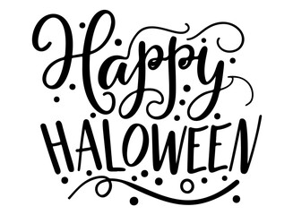 happy haloween typography. lettering, callygraphy vector