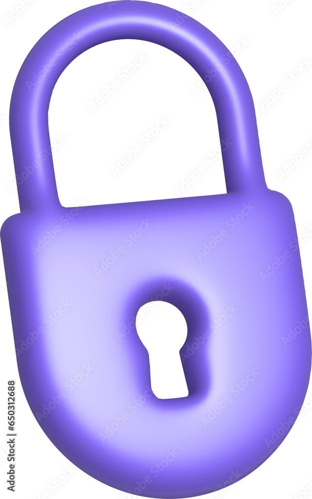 Poster 3d rendering key icon. illustration with shadow isolated on white.