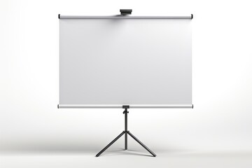 white projector screen. Projector display mock-up. Projection for presentation.