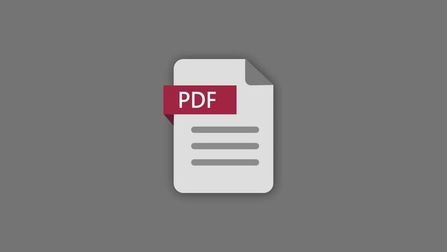PDF file icon flat style document or presentation icon, template for web site icon animation. k1_1268
