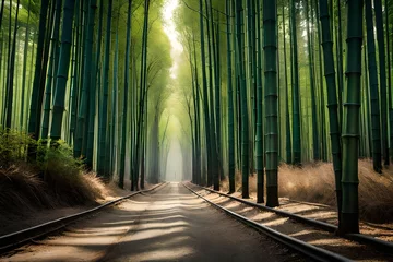 Fotobehang bamboo forest in the morning © Rai