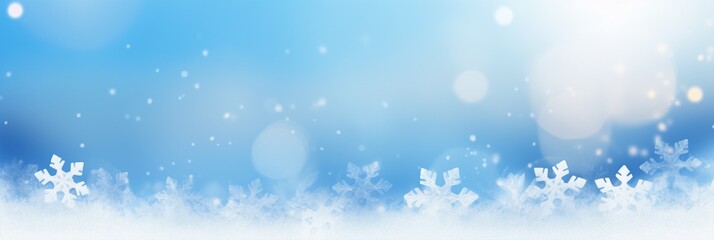 Fototapeta na wymiar Christmas blue background with snow