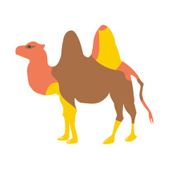 Cute multicolored camel. One from the collection for kids. Vector illustration