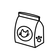 Cat food icon with simple line
