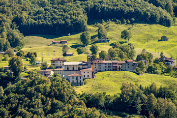 Panorami della Lombardia (Provincia di Bergamo) - obrazy, fototapety, plakaty