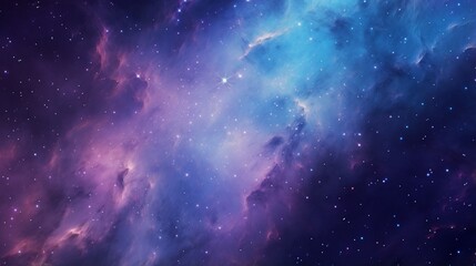 Extreme close-up of abstract blurred space nebula, cosmic blue and starry violet hues, in the style of gradient blurred wallpapers, depth of field, serene visuals, minimalistic simplicity, close-up