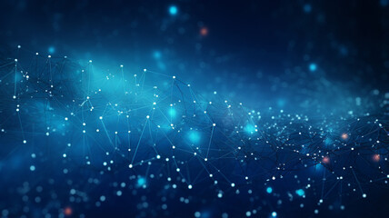 Obraz premium abstract background of connected dots and lines