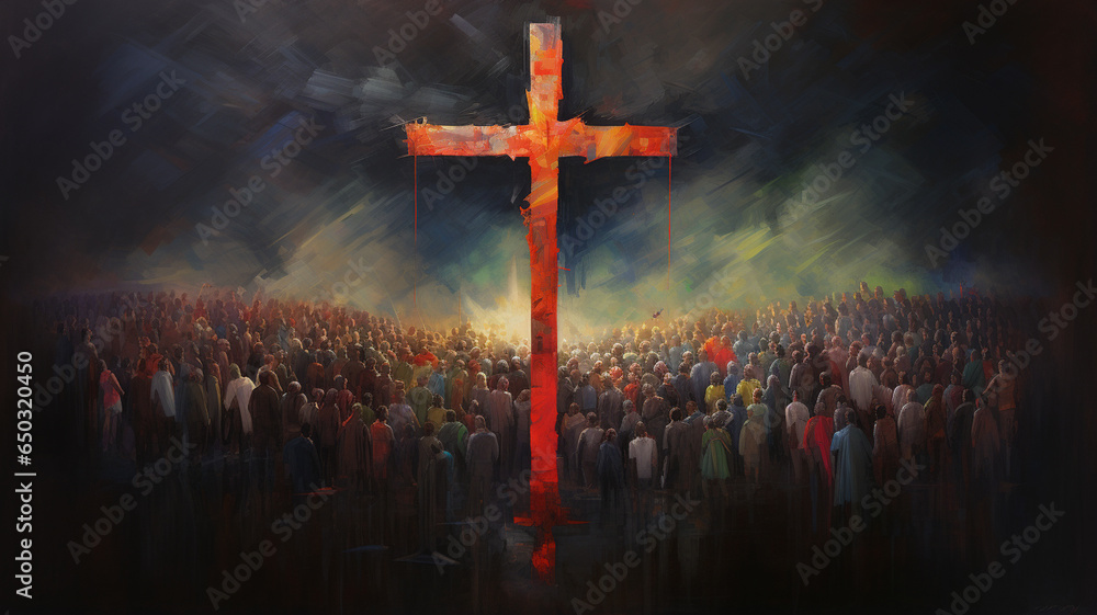 Poster cross in the church of jesus christ