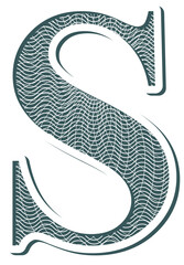 guilloche letters P Q R S T