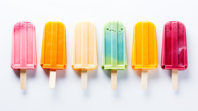 picol&eacute;s de diferentes cores em fundo branco 