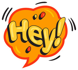 Comic style  cool sticker. Bubble label, speech sticker with word for comics book. Humor pop balloon illustration