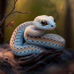 Adorable pet ghost snake wallpaper 
