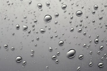 water drops on a gray background, Generative AI 