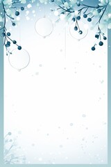 Blank ornate merry christmas template for card, Holiday card