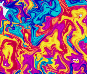Seamless colorful marbling pattern design. Generative AI