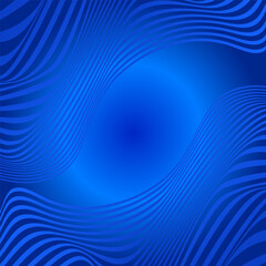 ILLUSTRATION ABSTRACT COLORFUL BLUE GRADIENT WAVY LINE PATTERN BACKGROUND. COVER DESIGN 