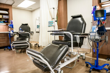 hospital chair treatment cancer room on the hospital