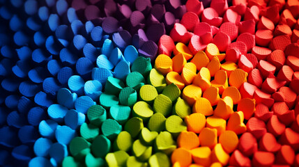 LGBT pride month concept illustration. rainbow heart and homosexual rainbow love
