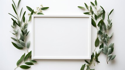 Chic photo frame for design and advertising. Mockup photo frame, sample photo frame, mockup, white art picture