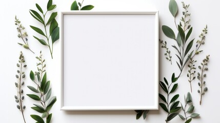 Chic photo frame for design and advertising. Mockup photo frame, sample photo frame, mockup, white...