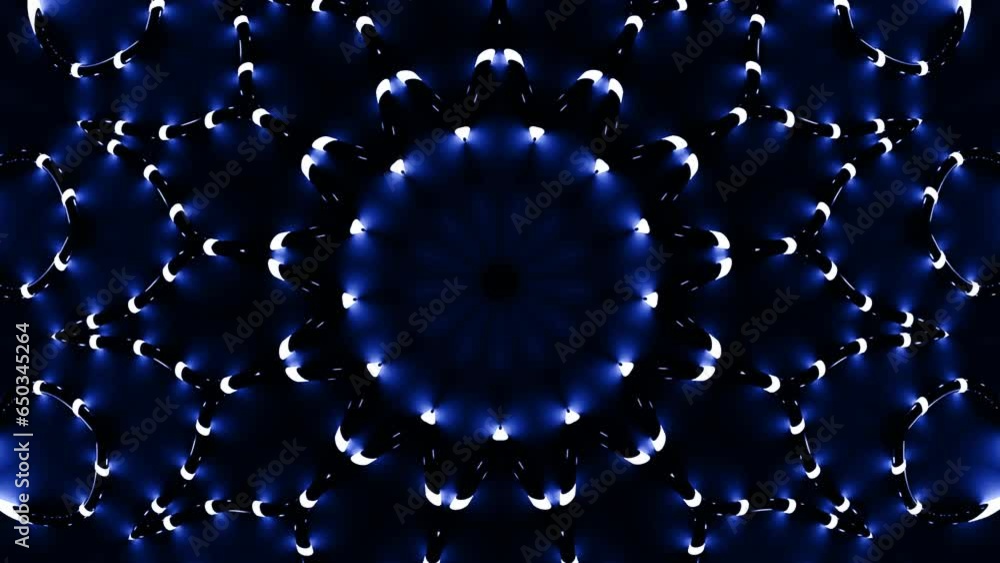 Poster black lines with pulses move in hypnotic pattern. design. glowing lines move in flow of circular pat
