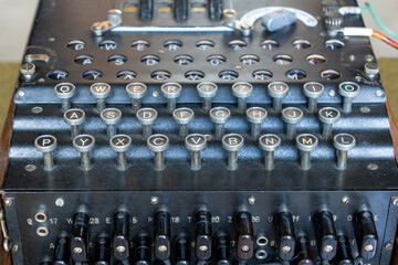 Enigma, the German cipher machine created for sending messages during World War 2	