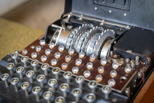Enigma, the German cipher machine created for sending messages during World War 2	