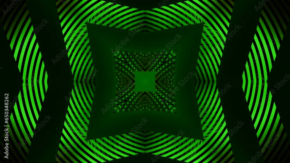 Poster square pattern with pulsating waves of lines. design. pulsating hypnotic pattern with moving square 