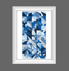 Abstract art. The idea of wall design. A painting with a colorful combination of geometric shapes for the interior of a bedroom, office, room, prints, posters, creative design and creative ideas