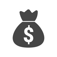 Money Bag Icon Vector isolated on white background.